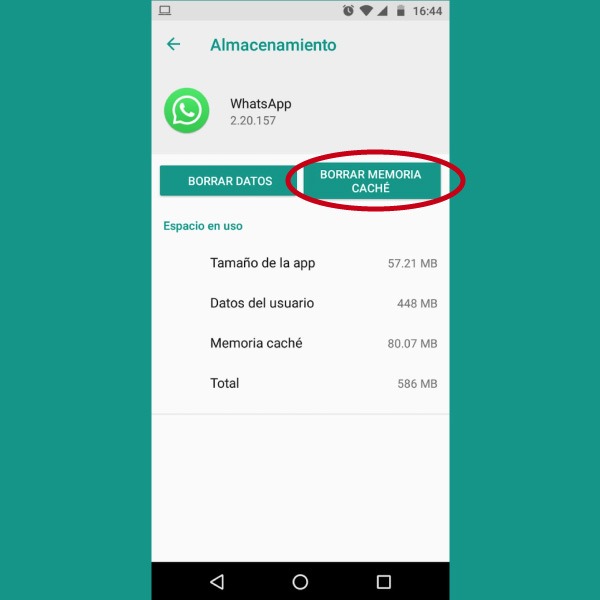 Cómo limpiar el caché de WhatsApp