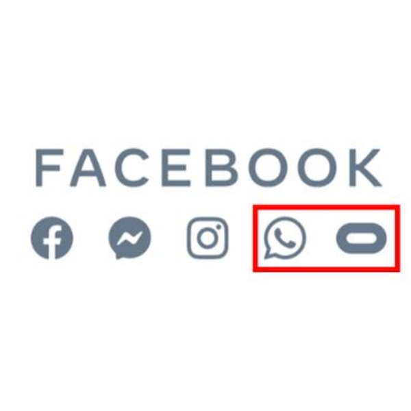 Logo misterioso Facebook WhatsApp Oculus 