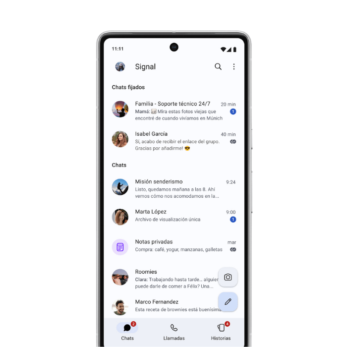 Cómo luce Signal.- Blog Hola Telcel