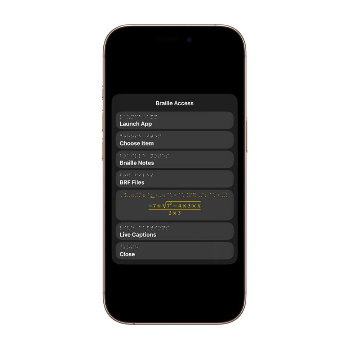 Braille Access de iPhone.- Blog Hola Telcel