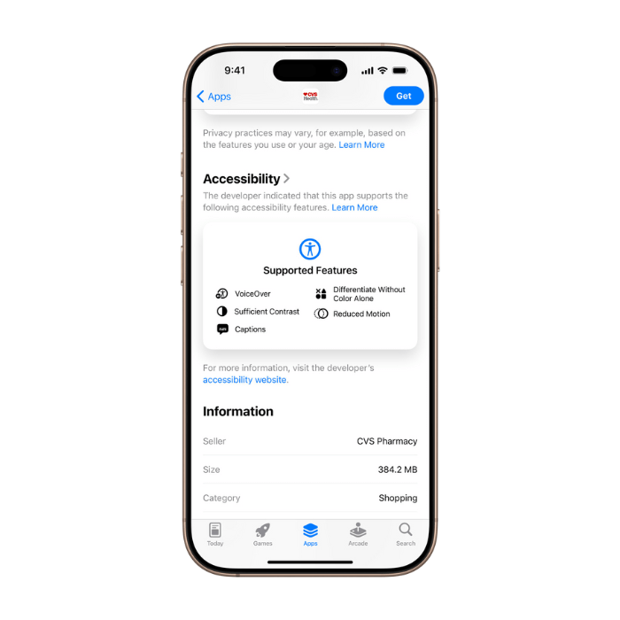 Accessibility Nutrition Labels de iPhone.- Blog Hola Telcel