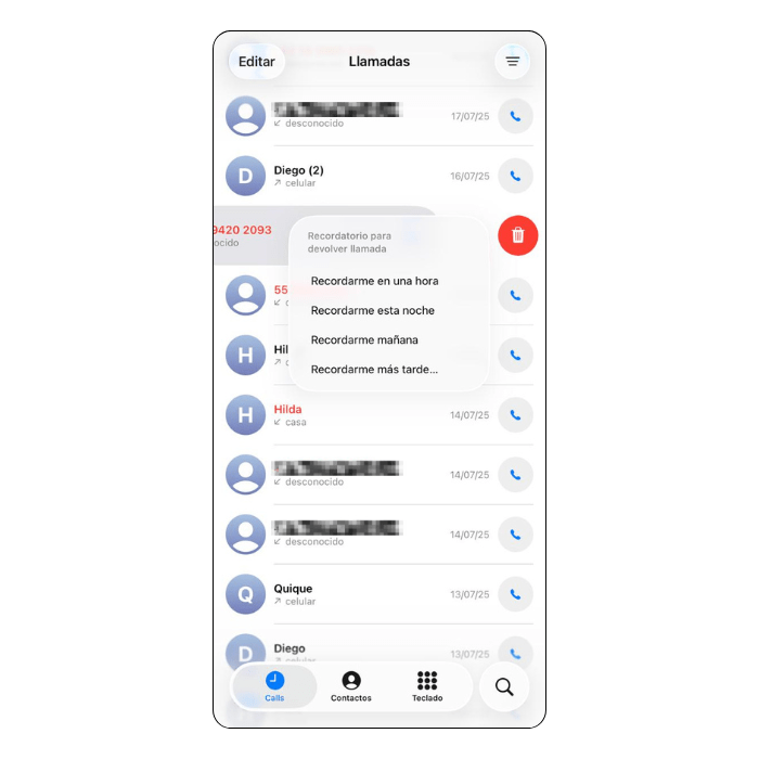 iOS 26 te recuerda devolver llamadas.- Blog Hola Telcel