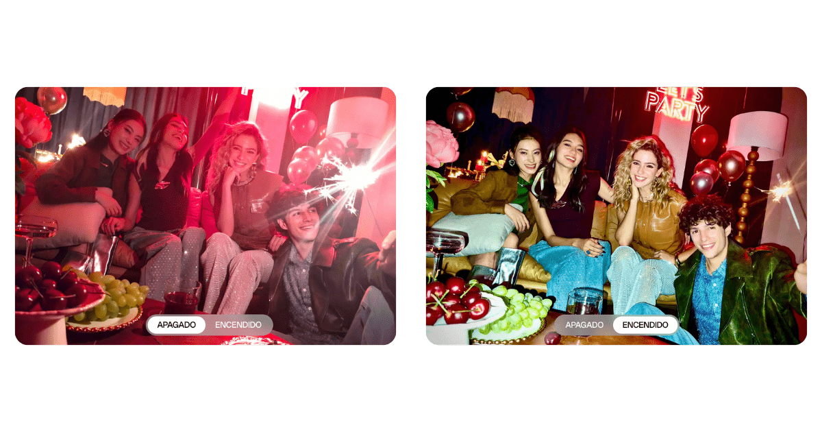 Función 'AI Party Flash' de OPPO Reno14 F 5G.- Blog Hola Telcel