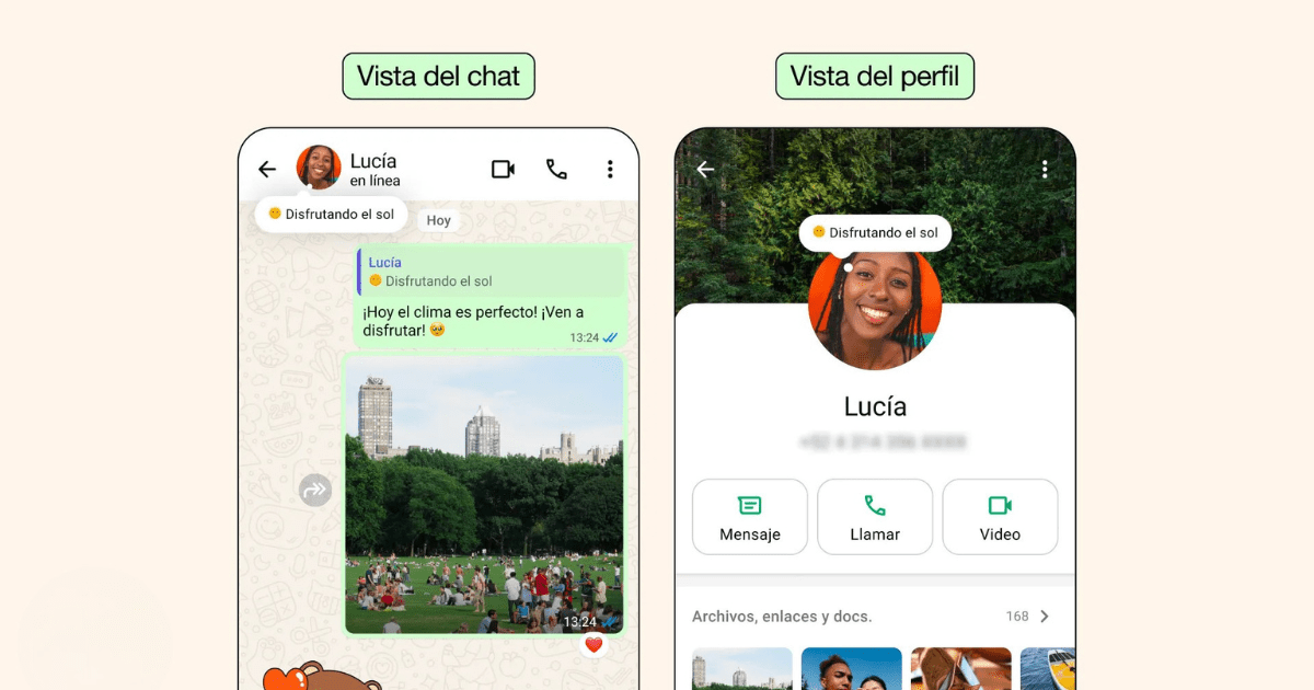 Vista de la nueva sección 'Info.' de WhatsApp.- Blog Hola Telcel