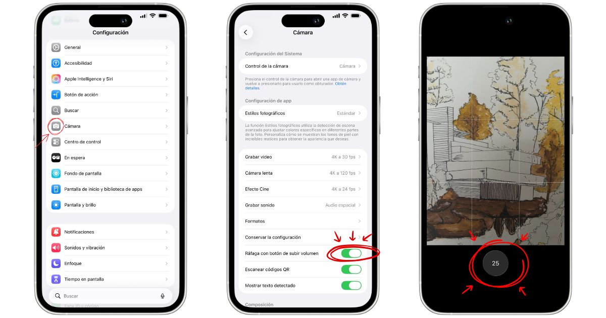 Ajustes de cámara para tomar ráfaga y video rápidamente.- Blog Hola Telcel