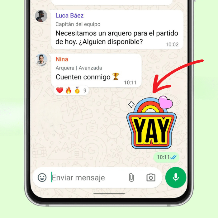 'Sticker' de texto en WhatsApp.- Blog Hola Telcel
