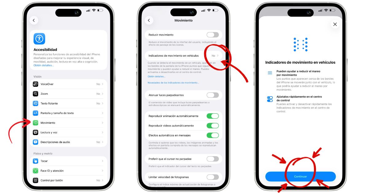 Cómo usar los 'Indicadores de movimiento en vehículos' del iPhone.- Blog Hola Telcel