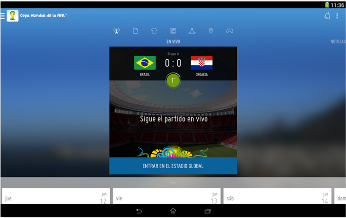 App oficial de la FIFA del Mundial de Brasil