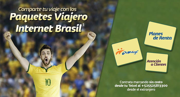 paquetes Viajero Internet Brasil de Telcel