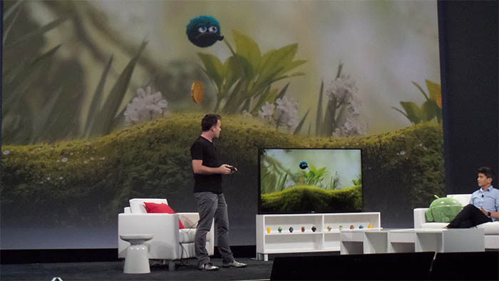 Demostración de Android TV durante la conferencia I/O de Google