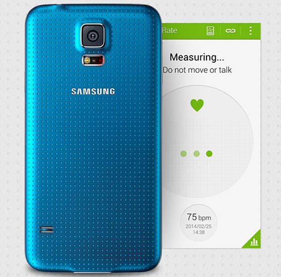 Galaxy S5 sensor de ritmo cardiaco