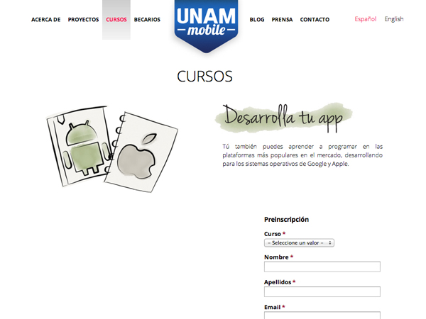 UNAM Mobile cursos