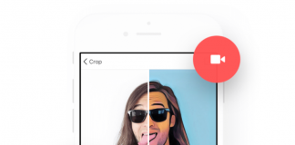 pantalla de iPhone con un hombre que usa la aplicación de Prisma.