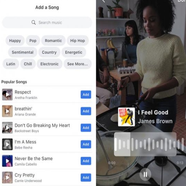 Facebook permitirá añadir música a tus fotos