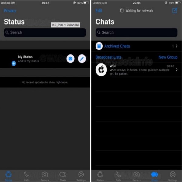 Modo oscuro en WhatsApp para iOS