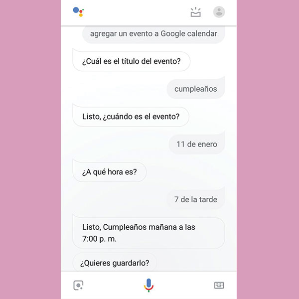 Google calendar en google assistant