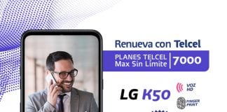 Llévate un equipo de alta tecnología con Plan Max Sin Límite Telcel 7000 Platino