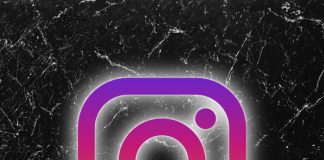 Instagram logo fondo negro