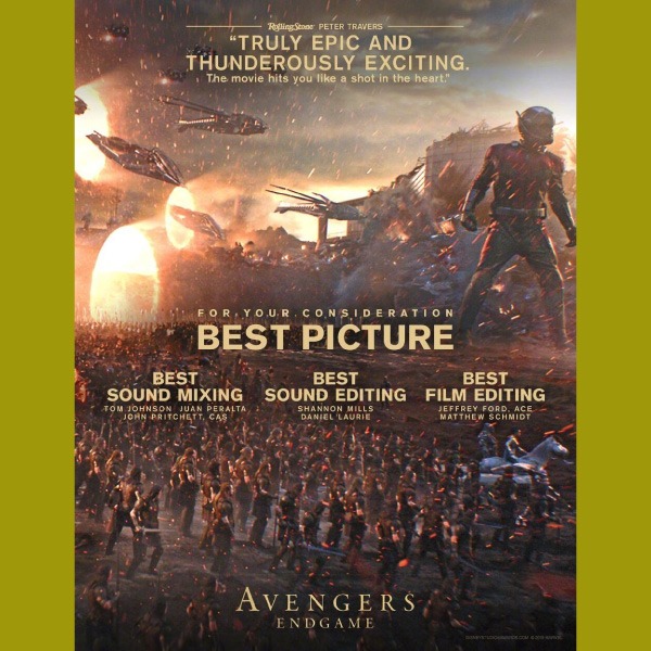 Avengers: Endgame: Así lucen los cárteles de su campaña rumbo al Oscar