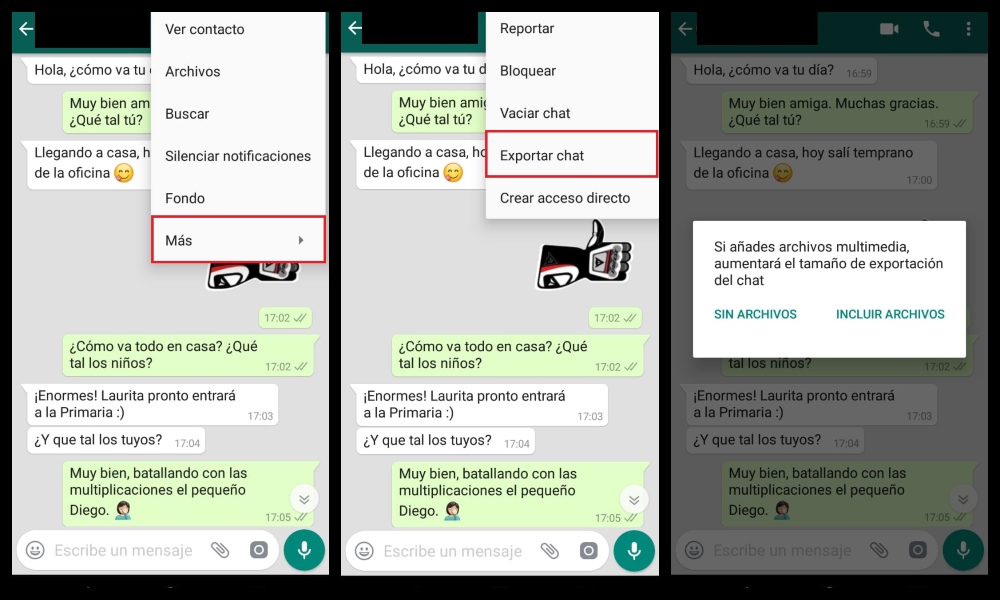 progenie Cortés favorito Cómo guardar una conversación COMPLETA de WhatsApp?