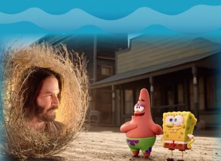 Keanu Reeves y Bob Esponja