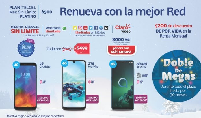 Este Año Nuevo renueva ahora tu Plan Telcel Max Sin Límite 6500 Platino