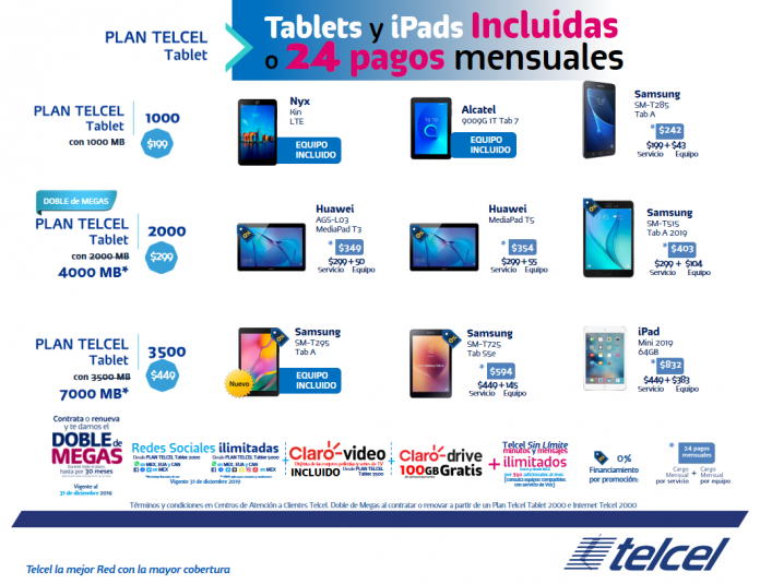 Plan Telcel Tablet