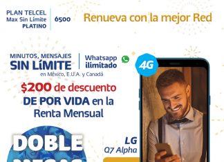 Inicia el 2020 renovando tu Plan Telcel Max Sin Límite 6500 Platino