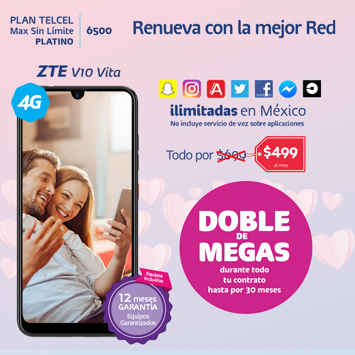 ¡Renueva con la mejor Red tu Plan Telcel Max Sin Límite ...