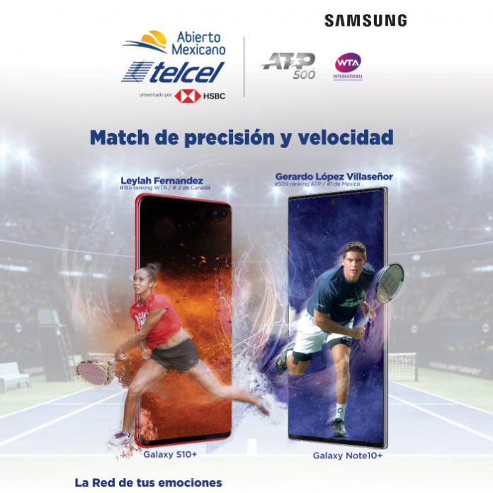 abierto mexicano de tenis con samsung galaxy