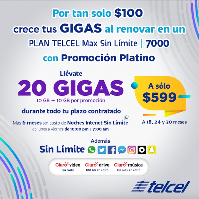 Plan Telcel Max Sin Límite 7000 Plan Telcel Max Sin Límite 7000
