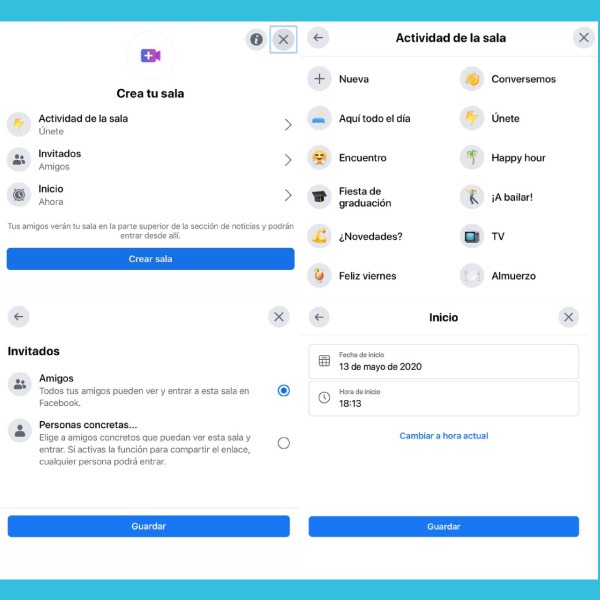 Cómo se utilizan las salas de videollamadas de Messenger Rooms