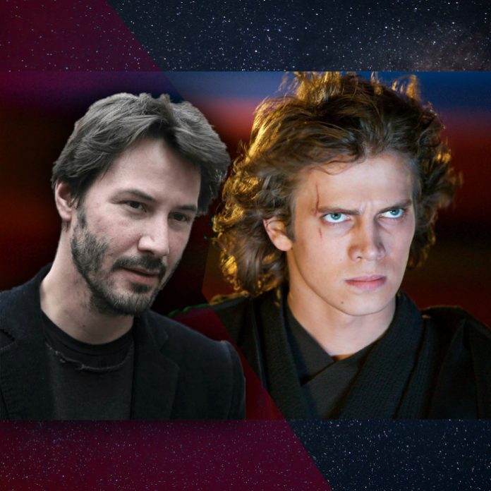 Keanu Reeves y Hayden Christensen en Star Wars