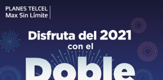 Disfruta del 2021 con el Doble de Gigas durante todo tu plazo contratado y los mejores smartphones, Planes Telcel Max Sin Límite.