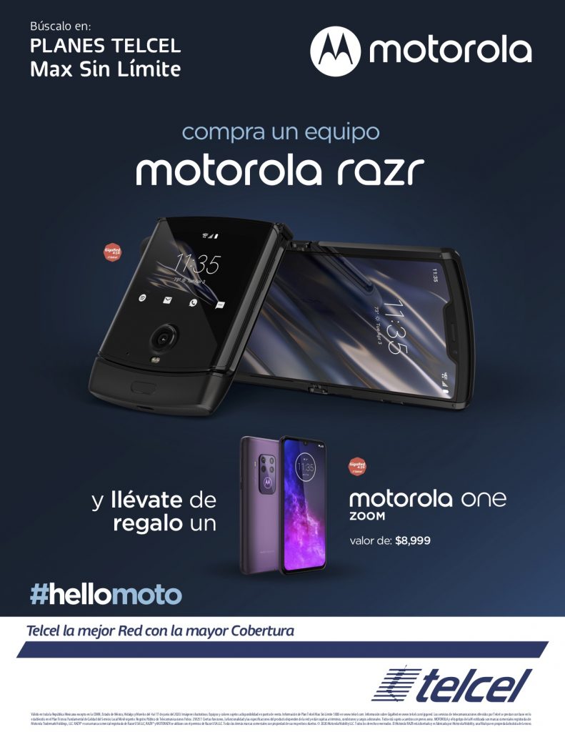 Motorola Razr en un Plan Telcel Max Sin Límite