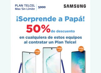 ¡Sorprende a papá con un Samsung Galaxy con 50% de descuento en Telcel!