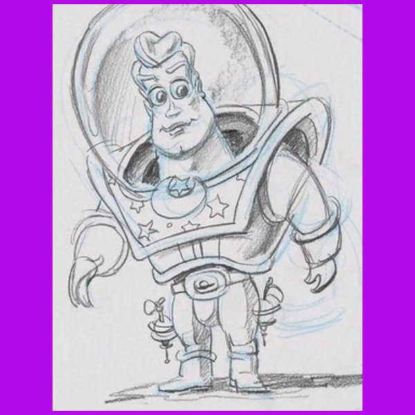 rimeros bocetos de Buzz Lightyear