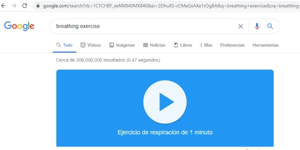 Secretos trucos Google breathing exercise