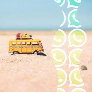 Camioneta de viaje modo vacaciones de WhatsApp