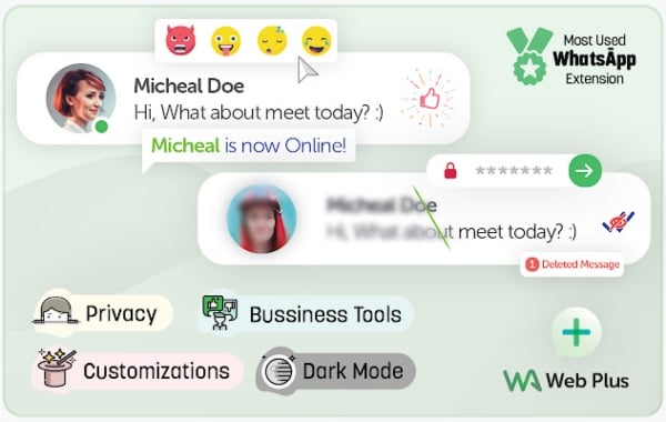WA Web Plus for WhatsApp y sus diferentes herramientas 
