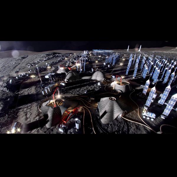 imágenes que muestran cómo sería la primera ciudad en la Luna