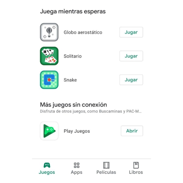 Juegos gratis sin conexión Google Play Store 