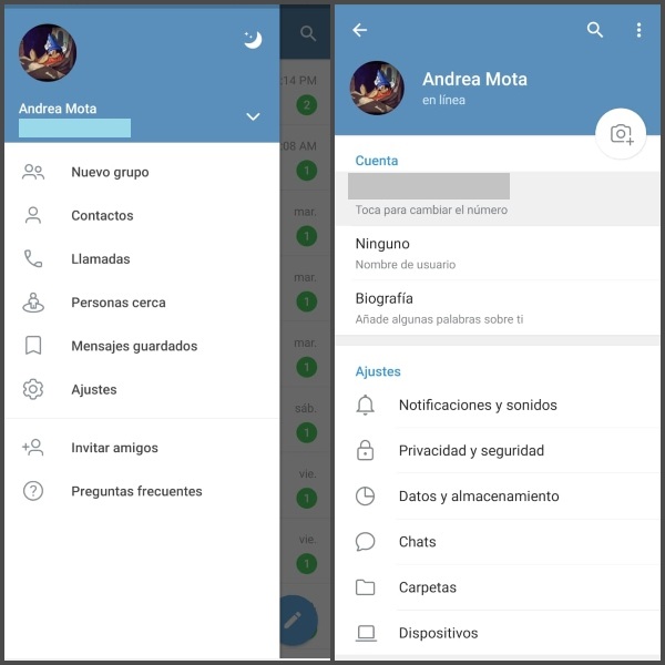 Telegram como desactivar notificaciones de los contactos que se unen 