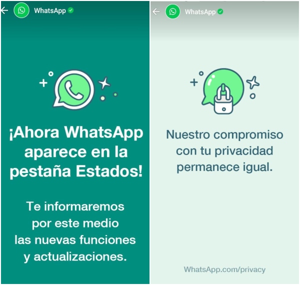 WhatsApp nuevos estados que anuncian sus cambios 