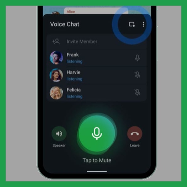 nuevas funciones de los chats de voz de telegram