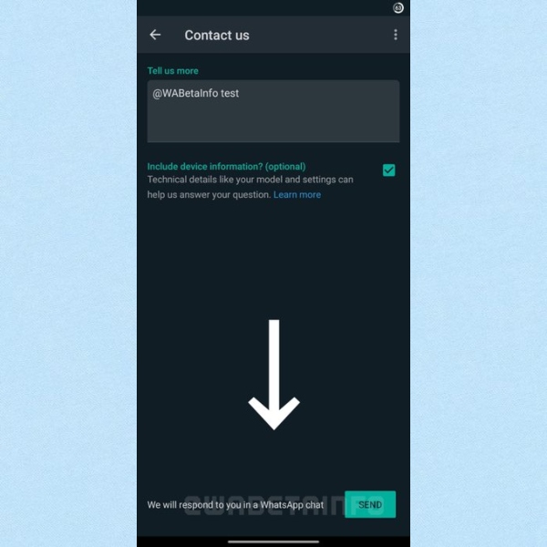 WhatsApp contactar con la compañía por ayuda 