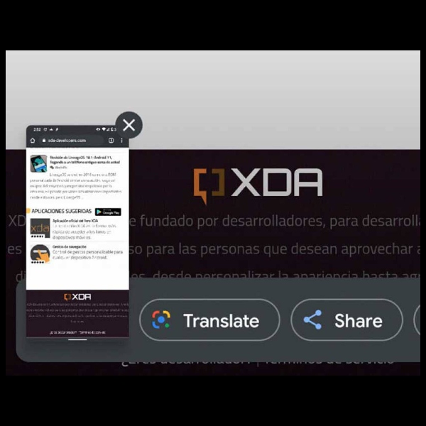 nuevo traductor de capturas de pantalla en android 12