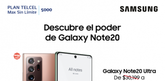 promocion Samsung Galaxy Note20 de telcel