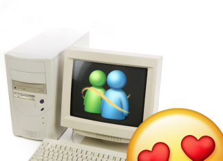MSN Messenger computadora antigua emoji corazones