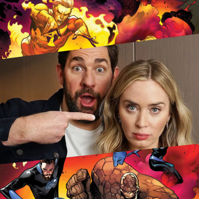 Emily Blunt y John Krasinski, protagonistas de Los 4 Fantásticos, Marvel